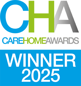 Official 2025 Winner Badge with Blue Background and Green Logo