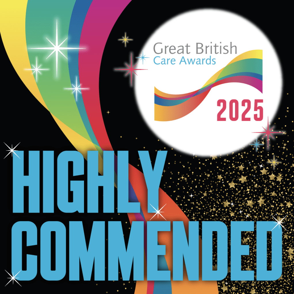Great British Care Awards 2025 — Highly Commended finalist badge