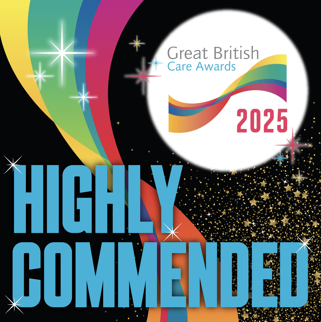 Great British Care Awards 2025 — Highly Commended finalist badge
